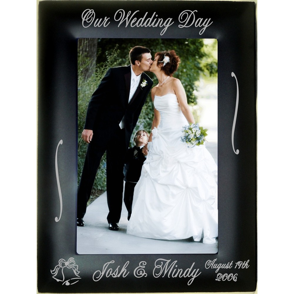 Personalized Metal 4×6 5×7 8×10 Picture Frames Custom Wedding Gifts Photos