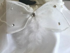 Western Honeymoon Night, Rhinestone and Pearl Heart, White and Gold Cake Top