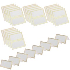 50 Pcs Double-sided Hot Stamping Place Card Birthday Party Banquet