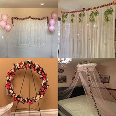 Champagne Orange Silk Flower Garland 5pcs Wedding Party Decoration 41FT New