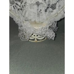 Vintage Coast Novelty Wedding Cake Topper Kissing Bride Groom Lace Arch 9 Inch
