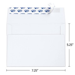 ValBox 5×7 Envelopes for Invitation 100 Qty A7 (5.25 x 7.25 Inches), White