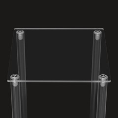 10Pcs Acrylic Clear Vase, 7.9×7.9×23.6In Rectangular Flower Display Stand,