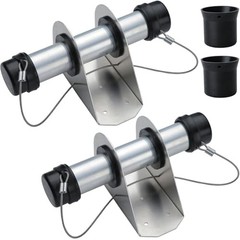 Trailer Document Holder—Aluminum Tube Style—2-PCS—With Spare Rubber Caps
