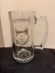 Groomsman Beer Mug Large 26 oz Glass Wedding