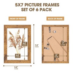 TWING 5×7 Picture Frames Set of 6, Rustic Photo Frames Collage for Wall Decor…