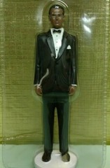 Wedding Cake Topper Classic African American Groom Black Suit Figure Decoration