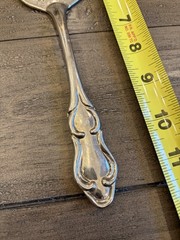 Vintage Silverplate Pie Cake Server 11” Ornate Etched Blade Scroll Handle