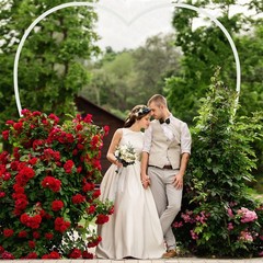 Heart Shape Wedding Arch Backdrop Stand Dual Layer Arbor Frame Banquets Holiday