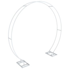 7.8 Ft Round Metal Arch Garden Arbor for Wedding Garden Outdoor Party Decoration