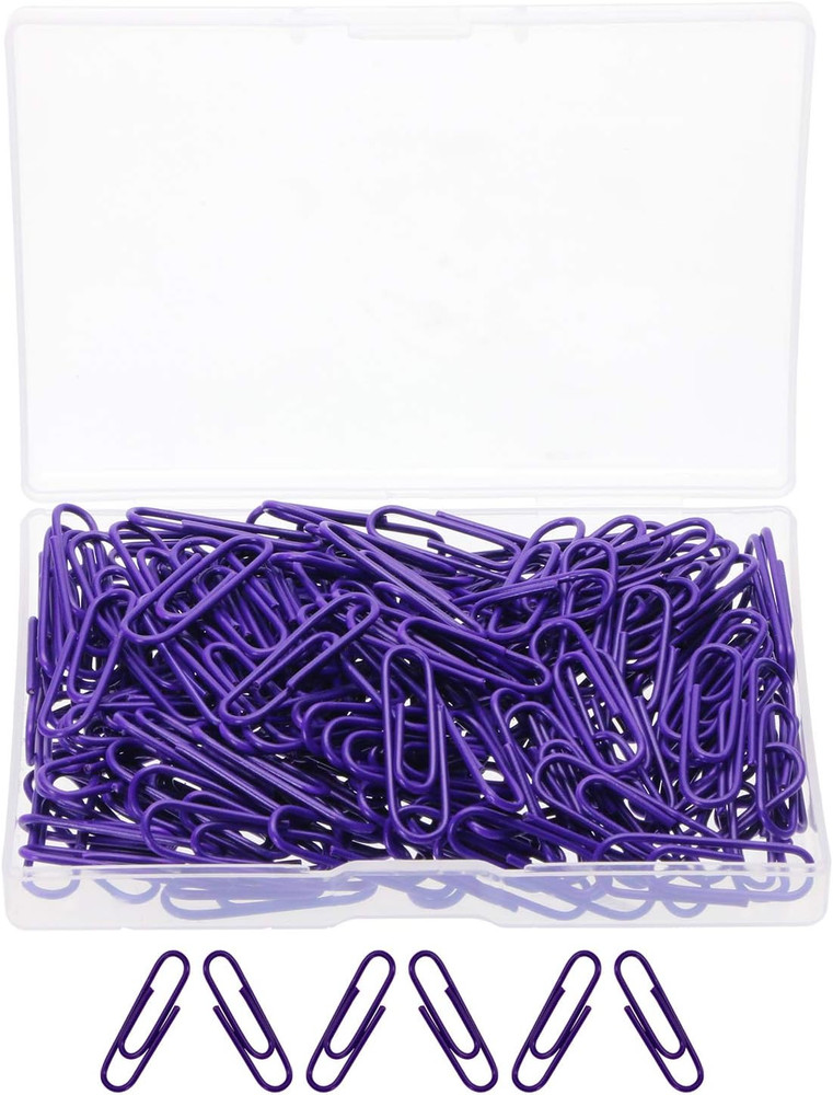 28Mm Small Vinyl Coated Paper Clips Bookmarks Smooth Decorative Memo Note Office