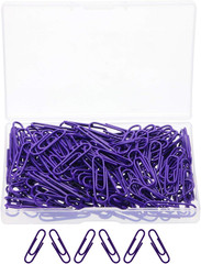 28Mm Small Vinyl Coated Paper Clips Bookmarks Smooth Decorative Memo Note Office