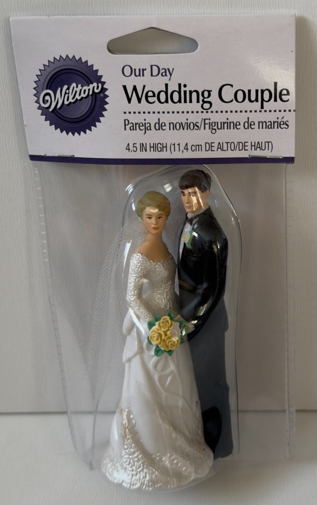 Vintage Wilton Our Day Wedding Cake Topper Bride Groom Couple Figurine New NIP
