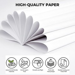 Koogel 25 Sheets 12×12 White Cardstock Paper, 65LB/180GSM Medium,