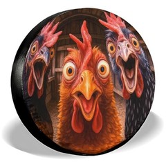 Father’s Day PVC Spare Tire Cover for RV Size 17 for Diameter 31″-33″ Chicken