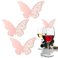 20pcs Shape Wedding Hollow Name Place Cards For Wine Glass Table