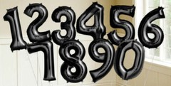 40″ INCH Balloons Gold and Silver Number 0 1 2 3 4 5 6 7 8 9 Foil Helium Ballons