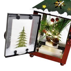 E-View Metal Christmas Lanterns with LED Lights – Decorative Snowman