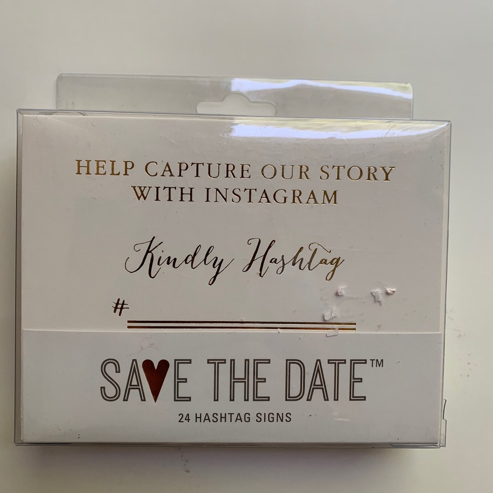 Darice SAVE THE DATE 24 Hashtag Signs Wedding Reception Table Decor Instagram