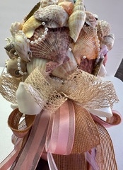 Custom Made Bridal Bouquet XL Multicolor Seashell Starfish Coastal Decor Boho XL