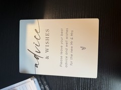 Wedding Signage And Advice Cards