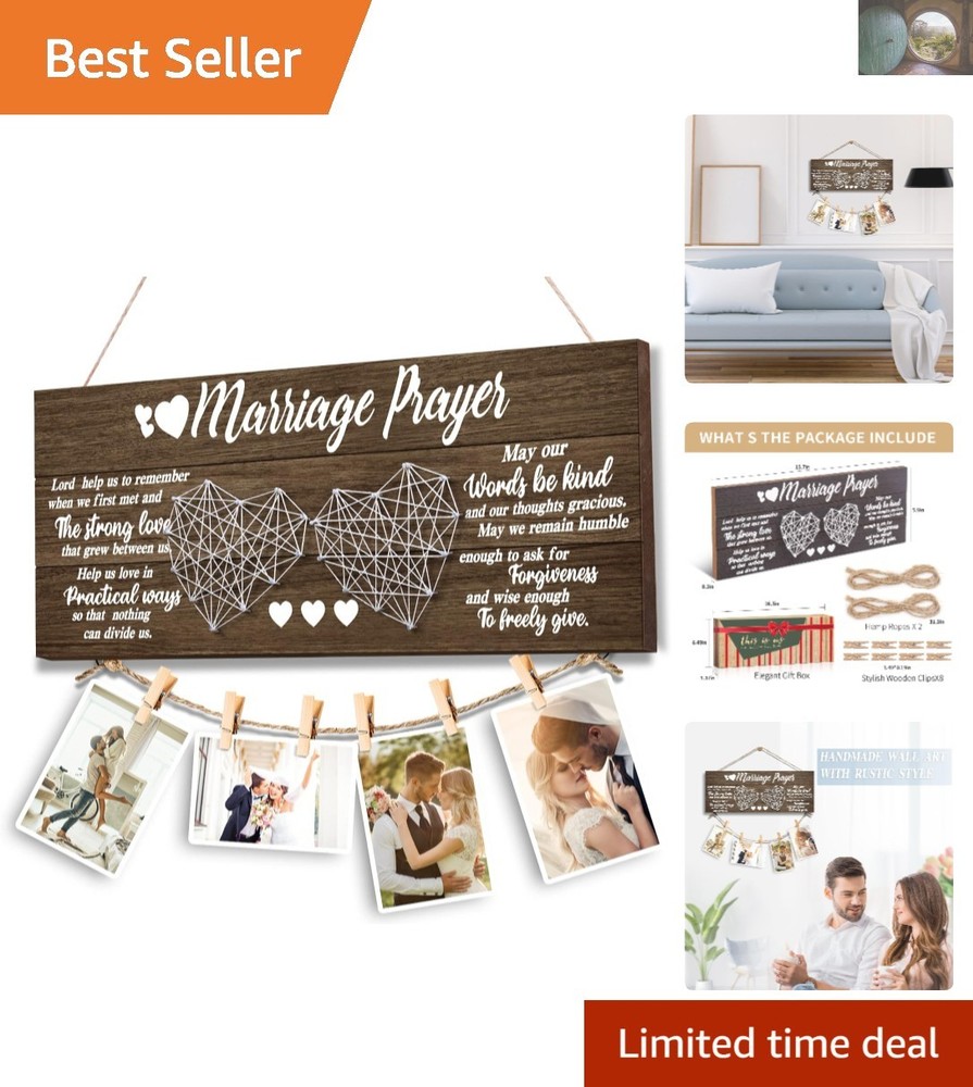 Romantic Wall-Mounted Photo Holder – Perfect Gift for Weddings and Anniversaries