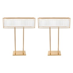 2pcs Crystal Flower Stand Rectangular Wedding Gold Centerpieces Stand 90*70cm