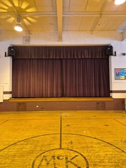 Theater / Stage Vintage Classic Velvet Curtains Mauve/Taupe 30’x13′ & Valance