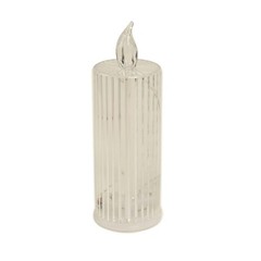 3 WARM WHITE 6″ LED Battery Operated Diamond Pillar CANDLE LIGHTS Party Events