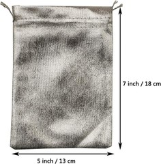 100 Pack Silver 5×7 Heavy-Duty Organza Drawstring Bags for Elegant Gifting