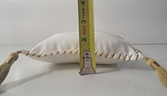 Tutera Tips Satin White Ring Bearer Pillow Distributed by Darice Inc