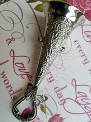 NEW! Vintage Look Bridal Bouquet Holder Tussy Mussy Posy BRUSHED PEWTER Look