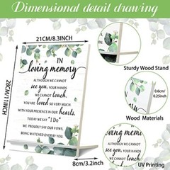 Memorial Table Sign for Wedding, Wedding Wooden Decorations for Fresh