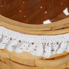 Natural Wood Flower Basket with Handle for Wedding and Everyday Floral Display