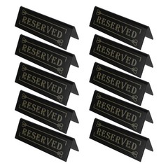 10 Pcs Acrylic Reserved Table Cards Tent Sign Birthday Hosts Wedding