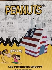 Peanuts Snoopy Led Patriotic Snoopy Dog House 4th Of July