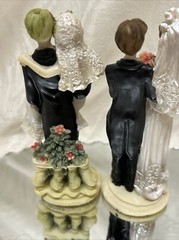 Two Wedding Cake Toppers K’s Collection Resin Brides And Grooms, Limited