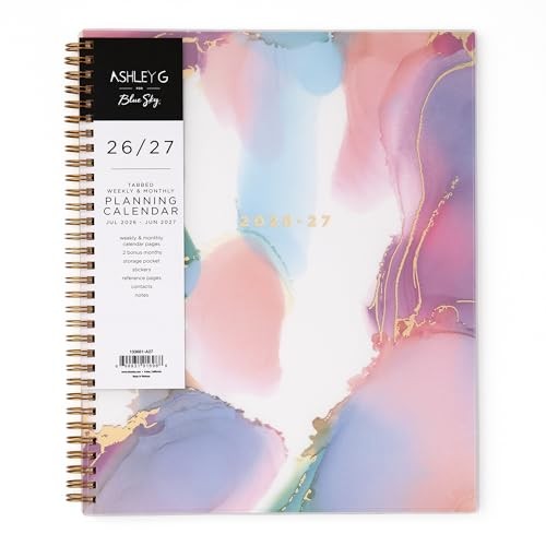Ashley G 2026-2027 Weekly and Monthly 8.5″ x 11″ Multi Color Smoke- 2026/2027