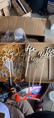 Navy Blue Wedding/Celebration Rustic/Glam Decorations- Used