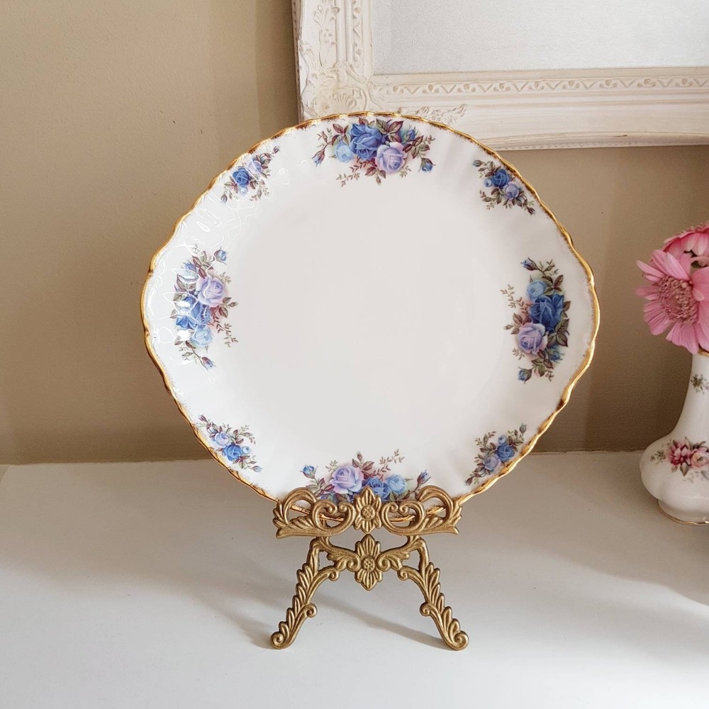 Original Royal Albert Moonlight Rose Plate, English Bone China Porcelain, LTD 19