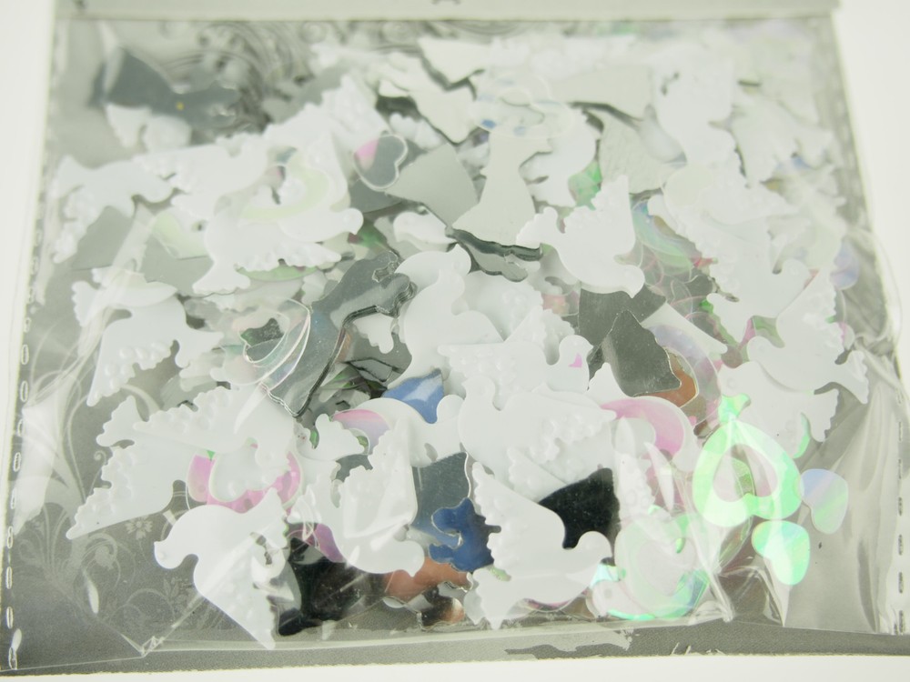 Party Throwing Confetti Wedding Bells Hearts Doves Bride Groom BabyShower Stars