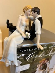 Weddingstar The Look of Love Bride and Groom Couple Figurine Edge of Cake Topper