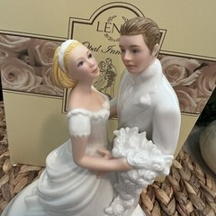 Lenox Opal Innocence | Bride and Groom | Cake Topper | New in Box | Wedding