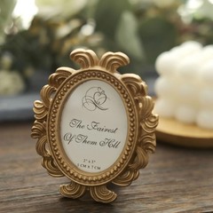 Gold 4 Mini 4″ Baroque Oval Picture Frames Wedding Favors Party Event Supplies