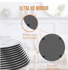 12PCS Round Mirror Tray for Table Centerpieces No Glass Acrylic 10inch/25cm