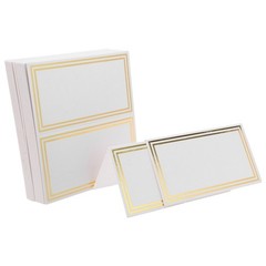 50 Pcs Double-sided Hot Stamping Place Card Birthday Party Banquet