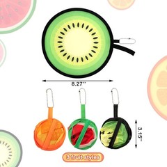 Quacc 3 PCS Round Foldable Hand Fans, Fruit Style Handheld Folding Fan…