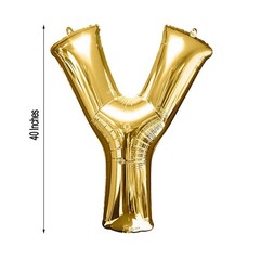 40″ GOLD Letter Y Mylar Foil Balloon 1 pc Party BackDrop Decorations Supply