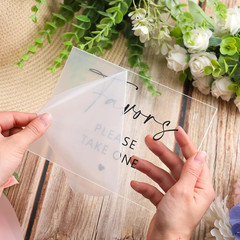 6 Pcs Clear Acrylic Wedding Signs for Reception and Ceremony 5» x 7» Wedding S