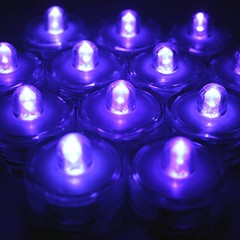 12 PURPLE LED SUBMERSIBLE Waterproof Floral Decor Wedding centerpiece Tea Light